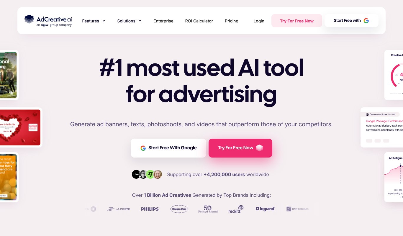 AdCreative.ai homepage
