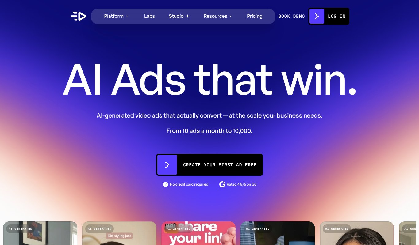 Creatify homepage