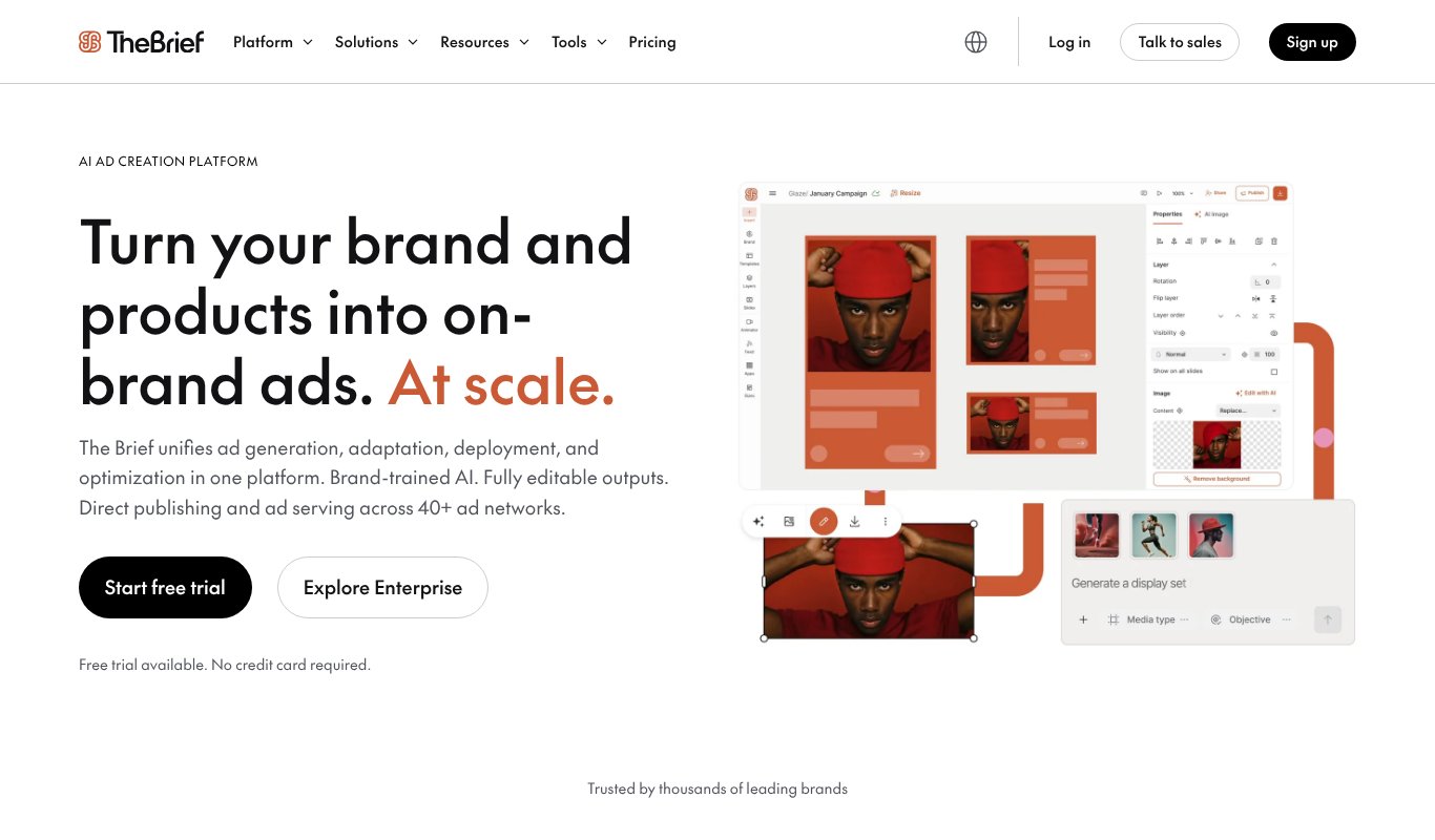 The Brief homepage